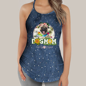 Pug-Hawaii beach Dog Mom Tank Top