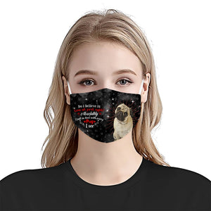 Pug I See Black EZ16 0907 Face Mask