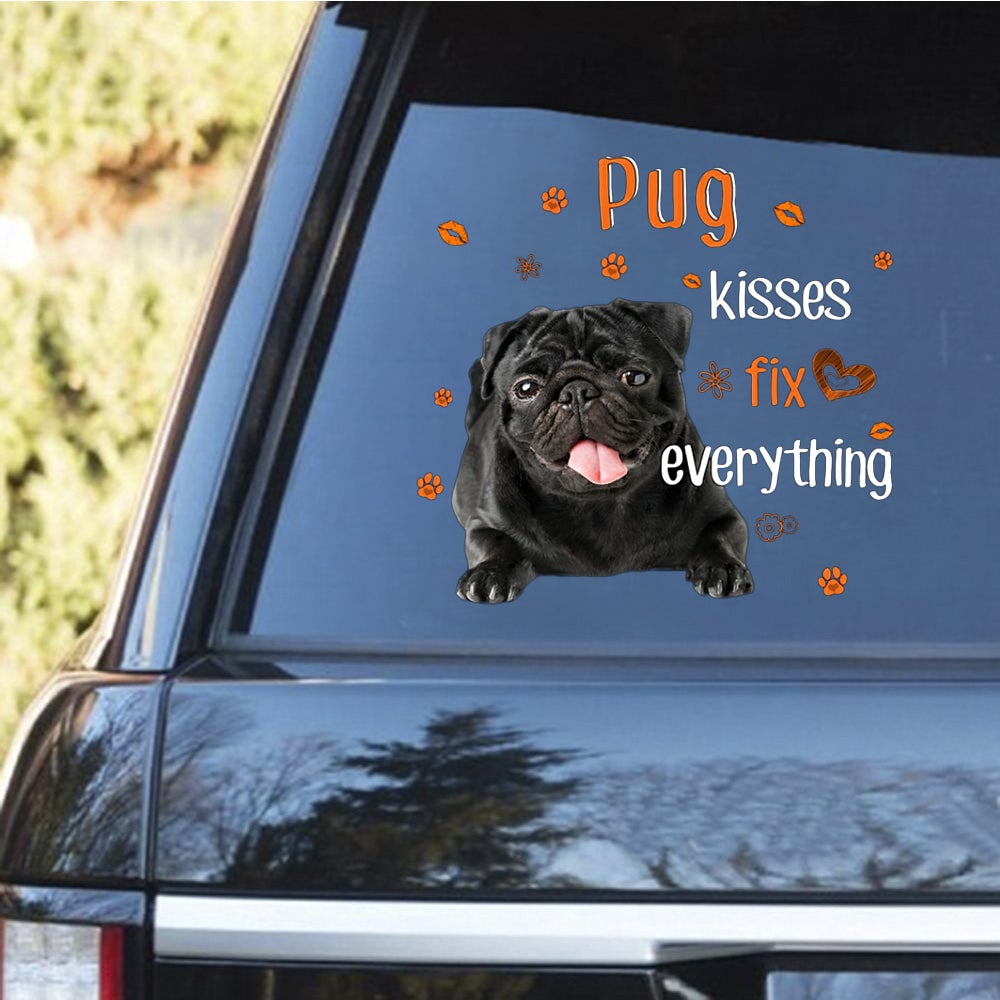 Pug-Kiss Fix Everything Decal