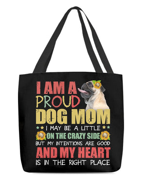 Pug-Right Place-Cloth Tote Bag