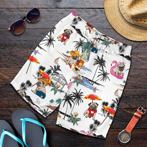 Pug-Summer Beach Mens Shorts