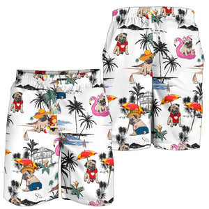 Pug-Summer Beach Mens Shorts