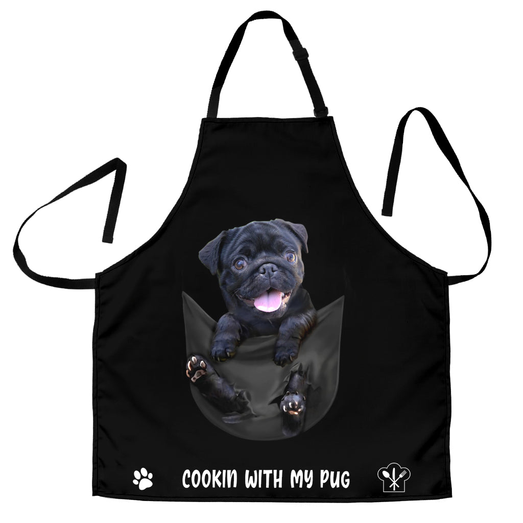 Pug 4 Cookin' With Me Apron