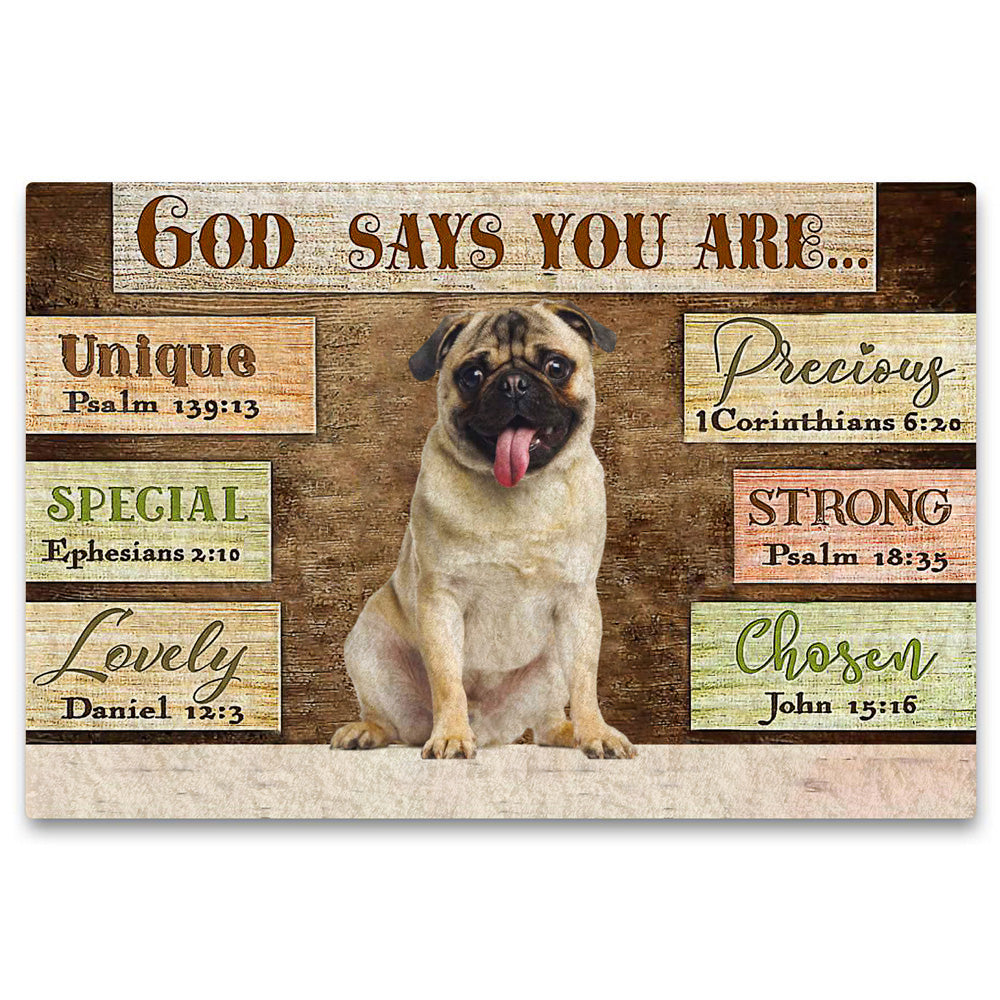 Pug God Says You Are Doormat