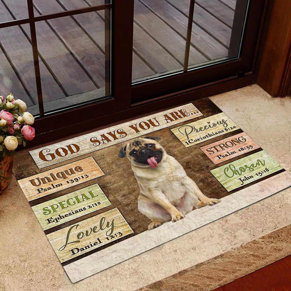 Pug God Says You Are Doormat