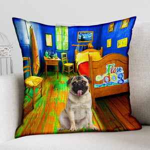 Pug In the Bedroom-Pillow Case