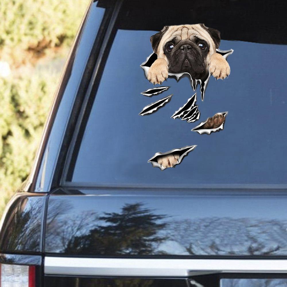 Pug Scratch Decal