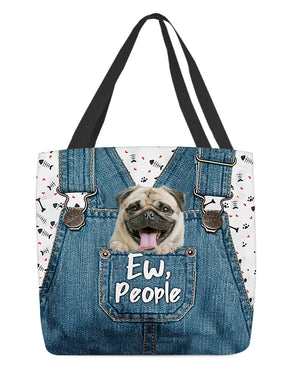 Pug-EW people-Cloth Tote Bag