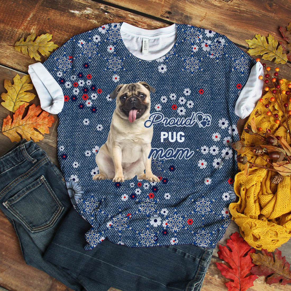 Pug (2)-Pround Mom T-shirt