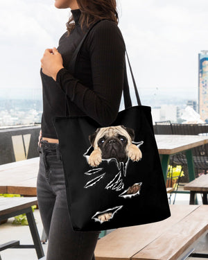 Cracks-Pug-Cloth Tote Bag