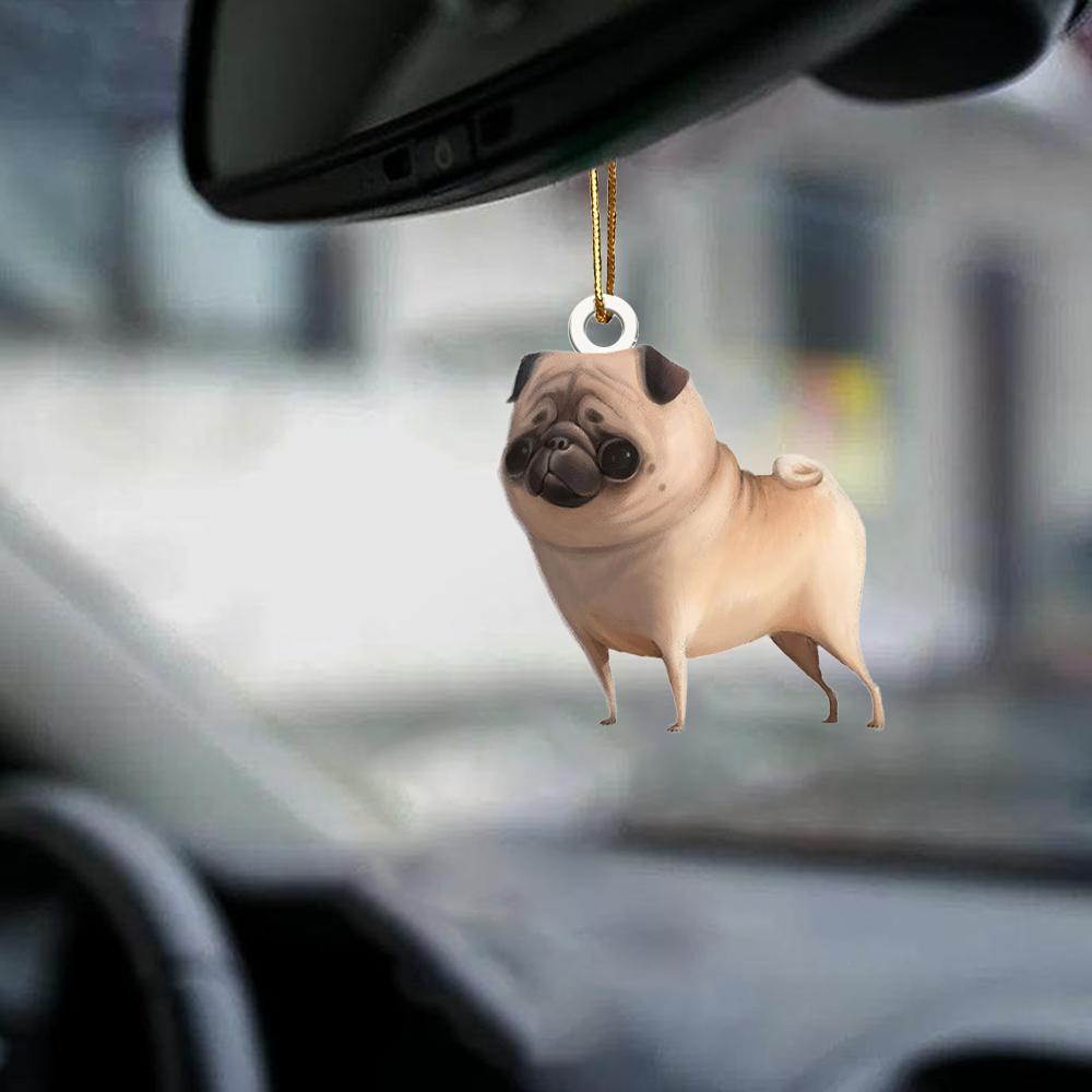 Pug-Look at me-two sided ornament