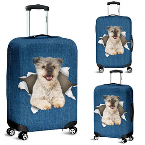 Pumi dog-Torn Paper Luggage Covers