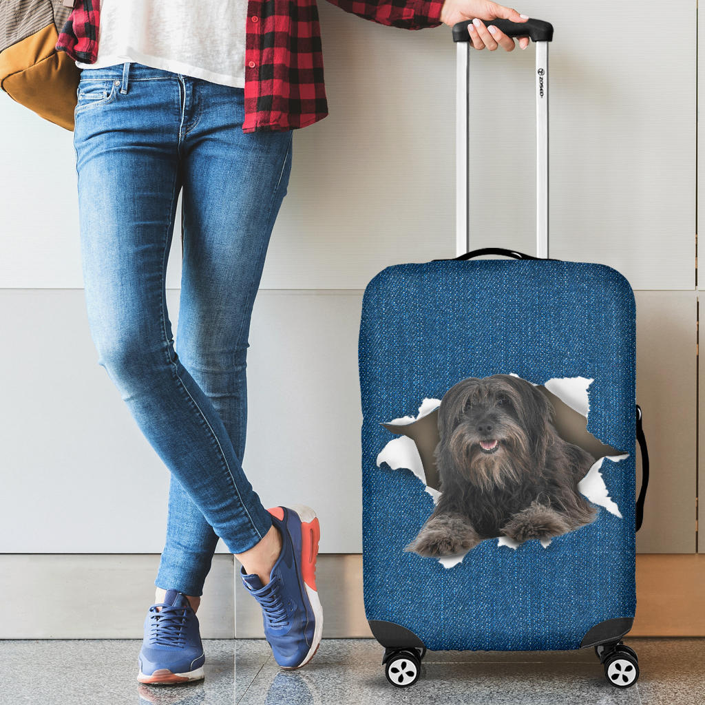 Pyrenean Shepherd-Torn Paper Luggage Covers