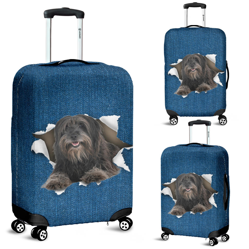 Pyrenean Shepherd-Torn Paper Luggage Covers