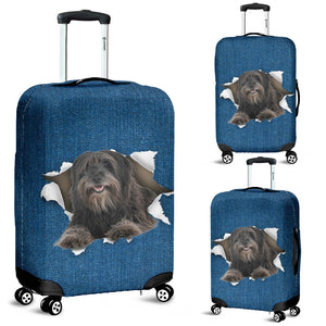Pyrenean Shepherd-Torn Paper Luggage Covers