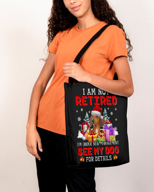 RED Dachshund-New Management Cloth Tote Bag