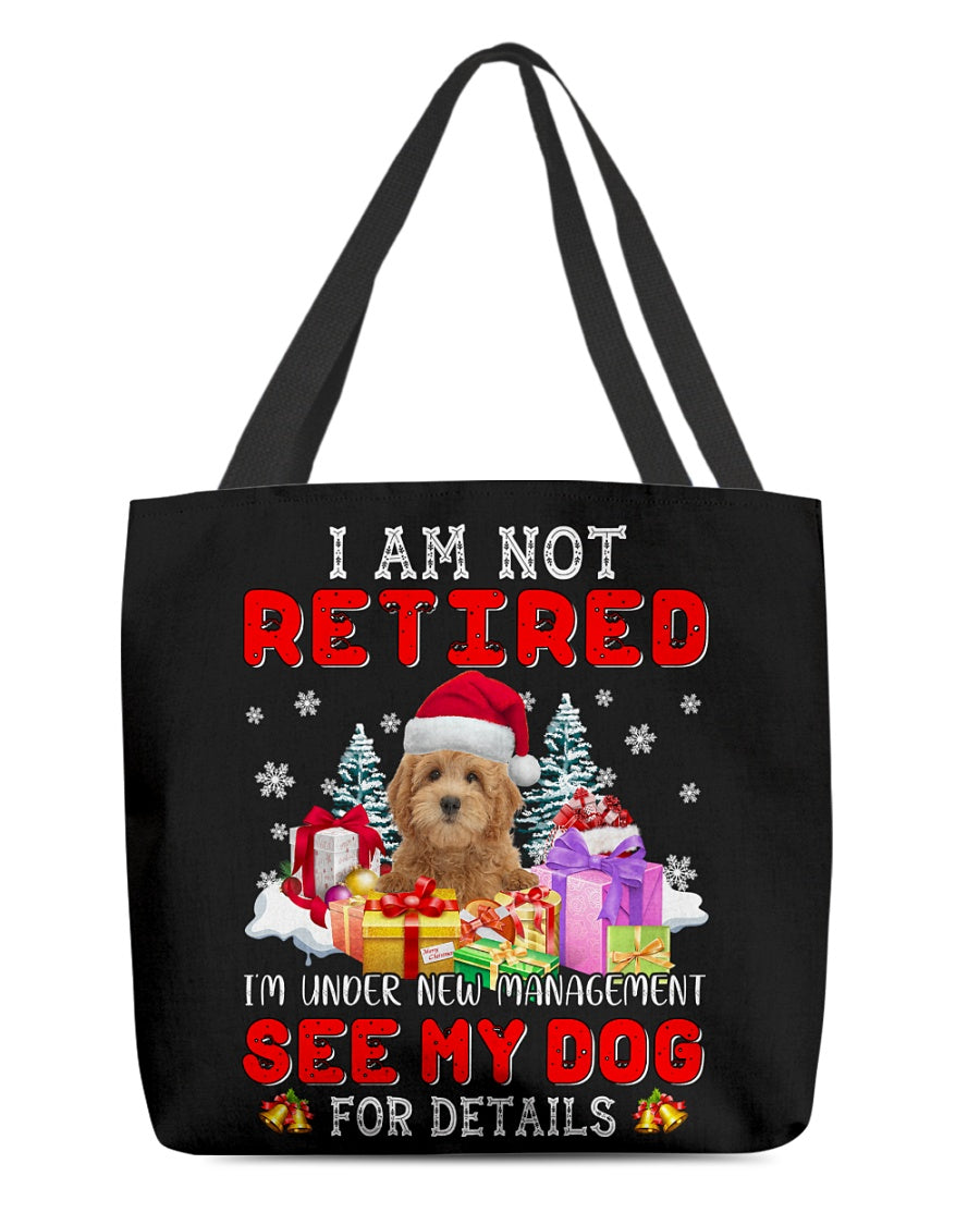 RED Goldendoodle-New Management Cloth Tote Bag