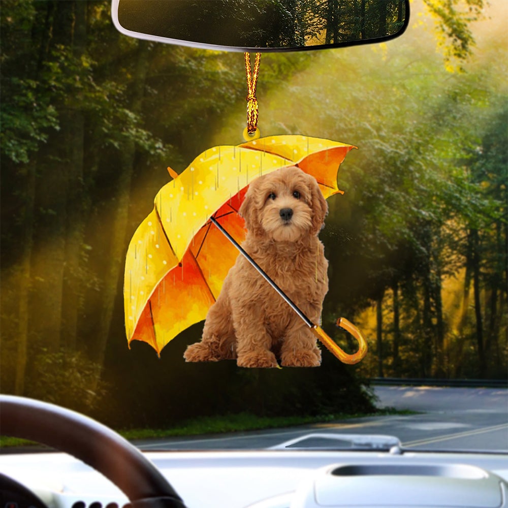 RED Goldendoodle-The Umbrella Two Sides Ornament