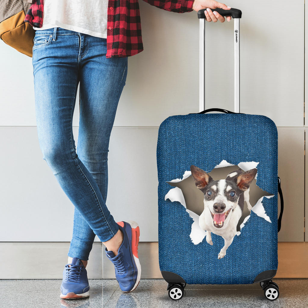 Rat Terrier-Torn Paper Luggage Covers