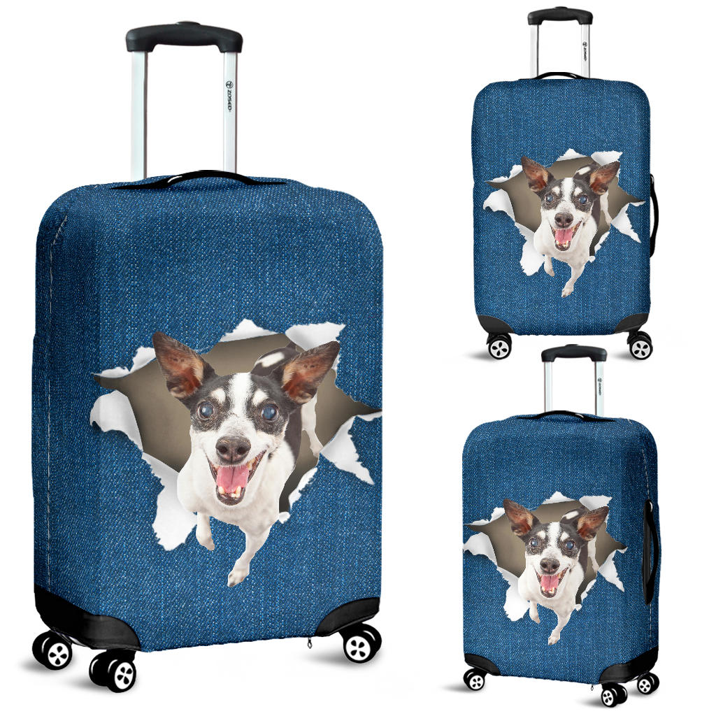 Rat Terrier-Torn Paper Luggage Covers