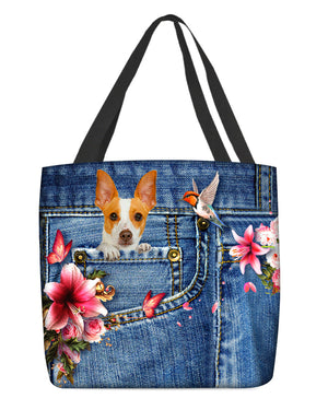 Rat terrier-Lily Cloth Tote Bag