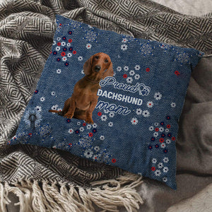 Red Dachshund Pround Mom-Pillow Case