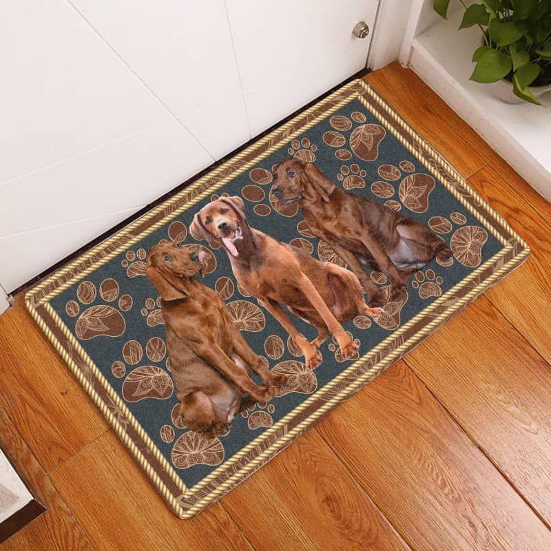 Redbone Coonhound-Flower Paw Doormat