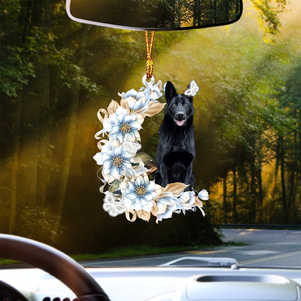 BLACK German Shepherd-Rest Of Mine Two Sides Ornament