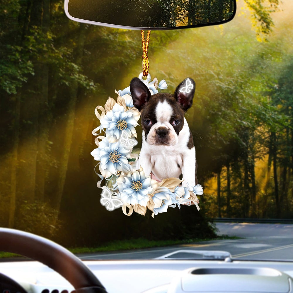 BRINDLE Boston Terrier-Rest Of Mine Two Sides Ornament