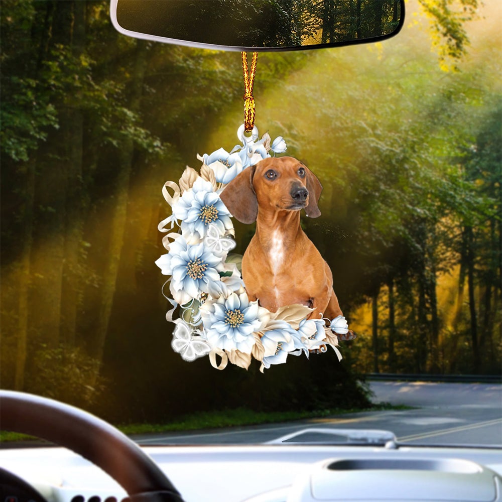 Red Dachshund-Rest Of Mine Two Sides Ornament