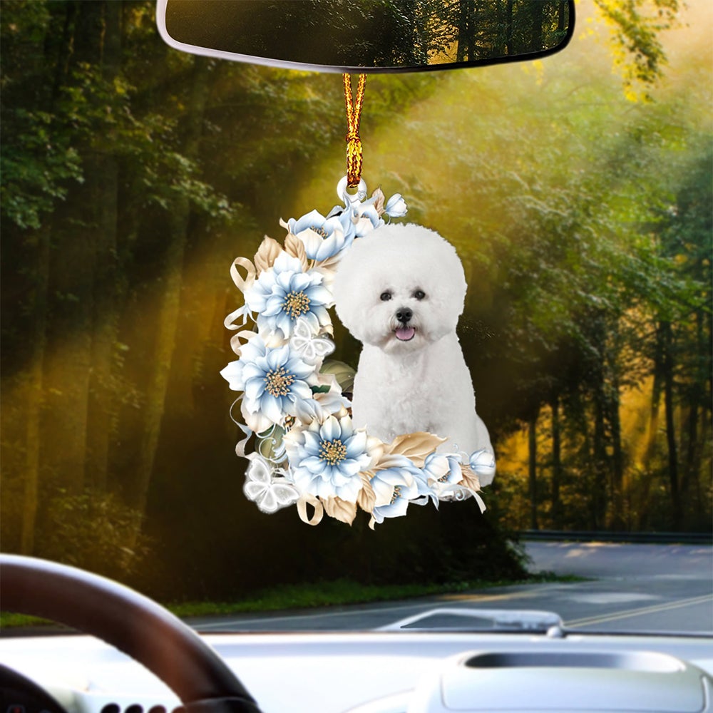 WHITE Bichon Frise-Rest Of Mine Two Sides Ornament