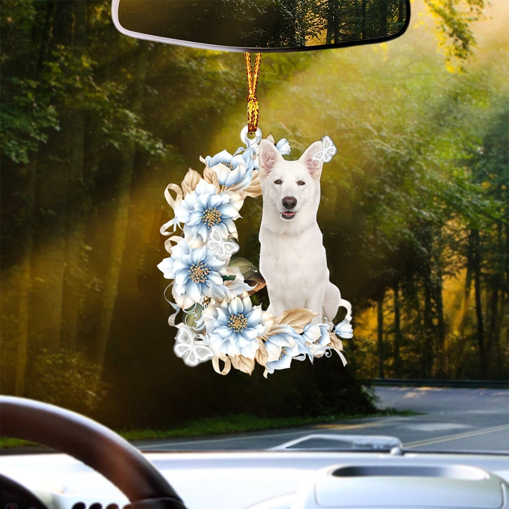 WHITE German Shepherd-Rest Of Mine Two Sides Ornament