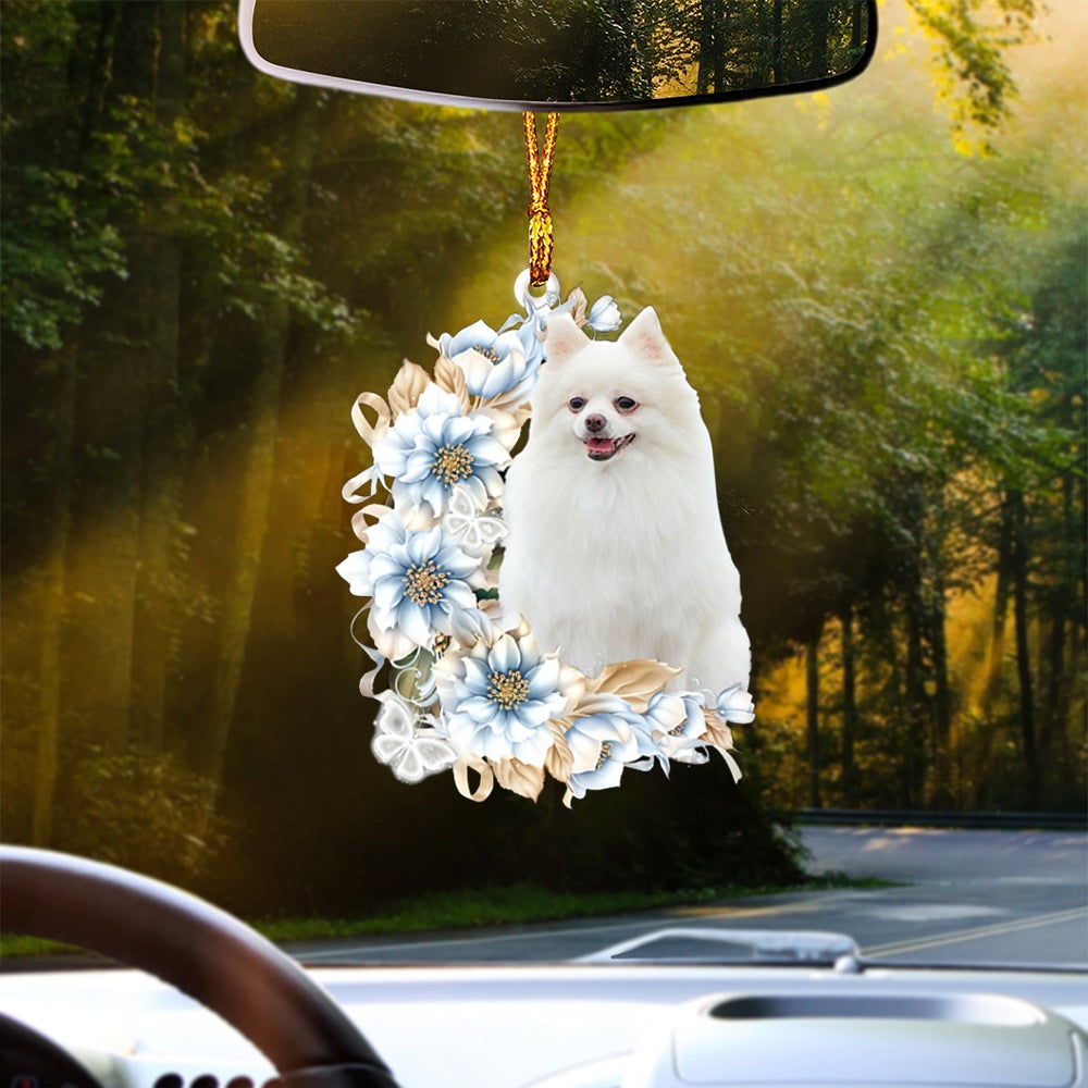 WHITE Pomeranian-Rest Of Mine Two Sides Ornament