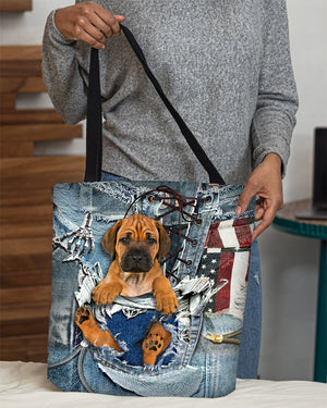 Rhodesian Ridgeback-Ripped Jeans-Cloth Tote Bag