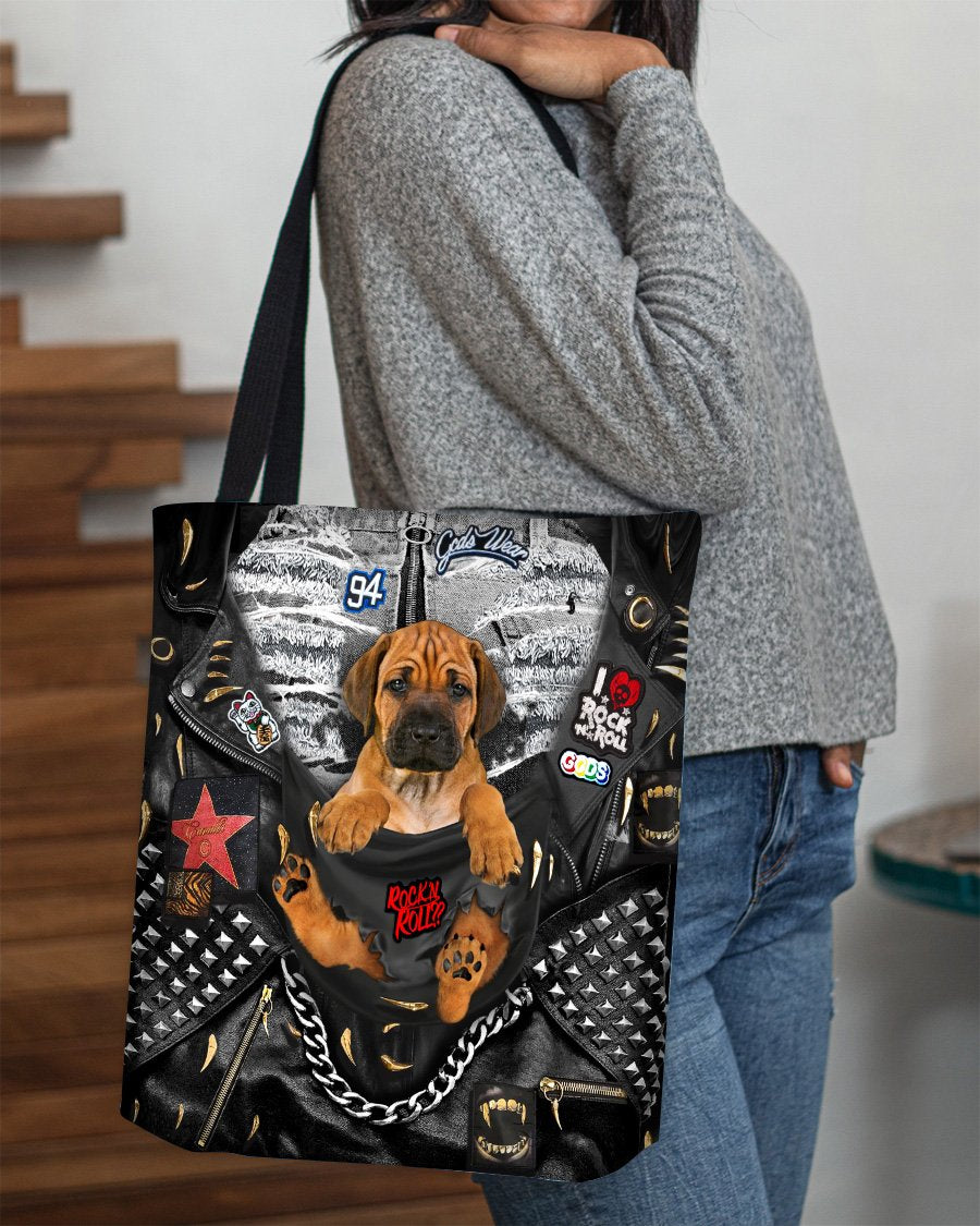 Rhodesian Ridgeback-Rock Dog-Cloth Tote Bag