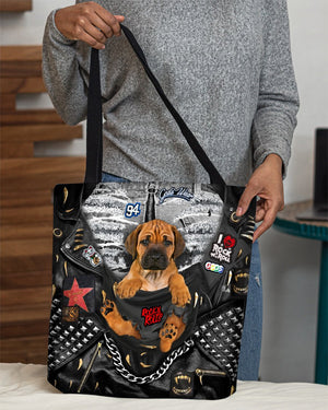 Rhodesian Ridgeback-Rock Dog-Cloth Tote Bag