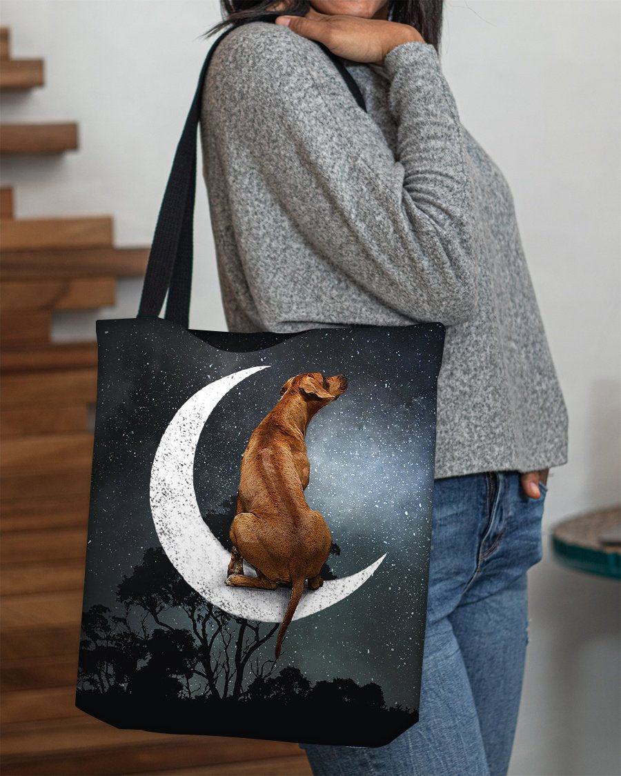 Rhodesian Ridgeback-Sit On The Moon-Cloth Tote Bag