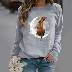 Rhodesian Ridgeback -Sit On The Moon- Premium Sweatshirt