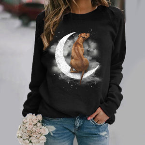 Rhodesian Ridgeback -Sit On The Moon- Premium Sweatshirt