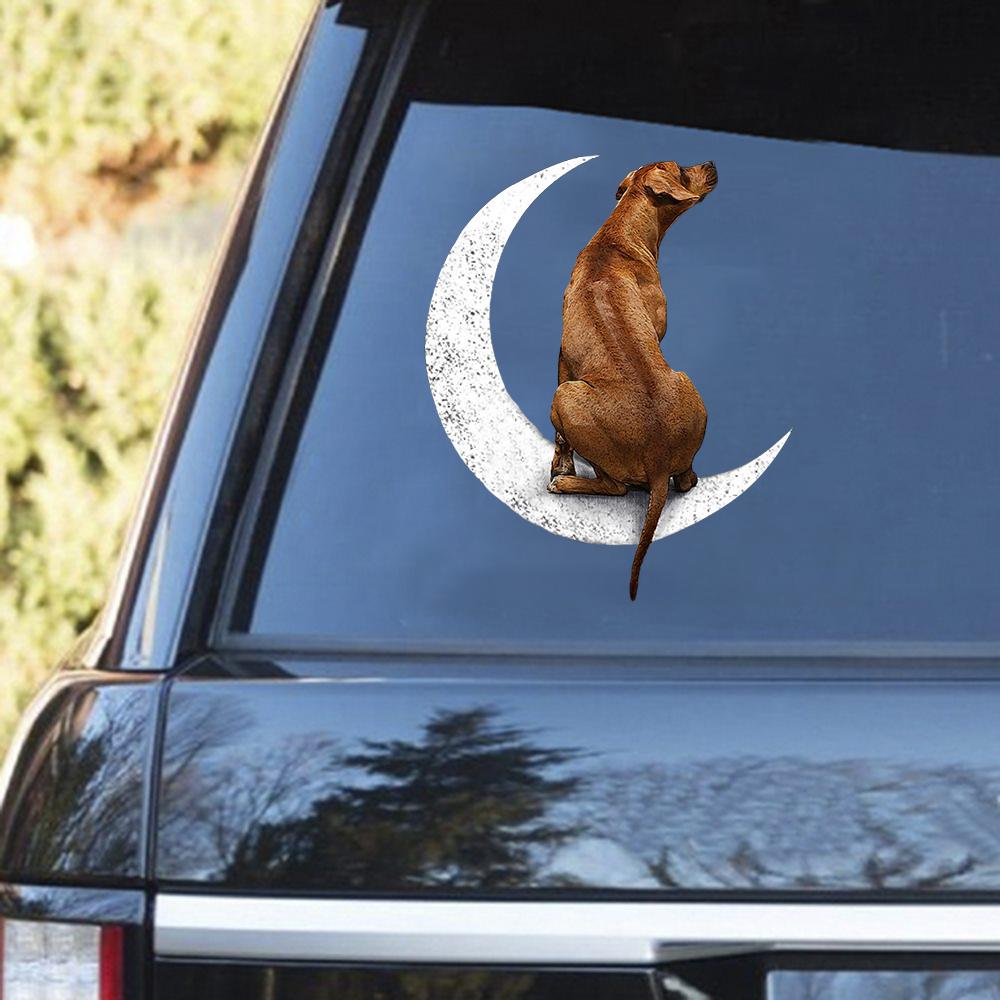 Rhodesian Ridgeback-Sit On The Moon Decal