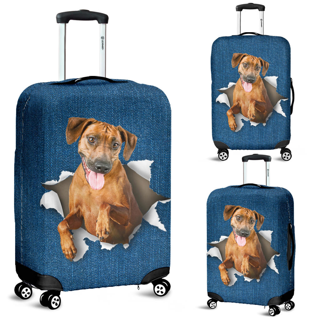 Rhodesian Ridgeback-Torn Paper Luggage Covers