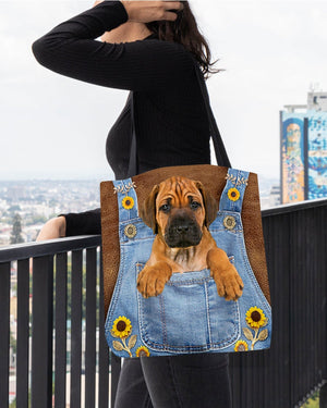 Rhodesian Ridgeback And Sunflower-Cloth Tote Bag