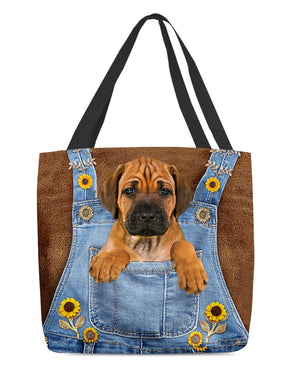 Rhodesian Ridgeback And Sunflower-Cloth Tote Bag