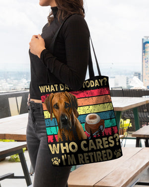 Rhodesian Ridgeback Who Cares-Cloth Tote Bag