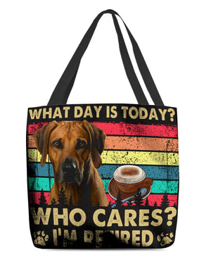 Rhodesian Ridgeback Who Cares-Cloth Tote Bag