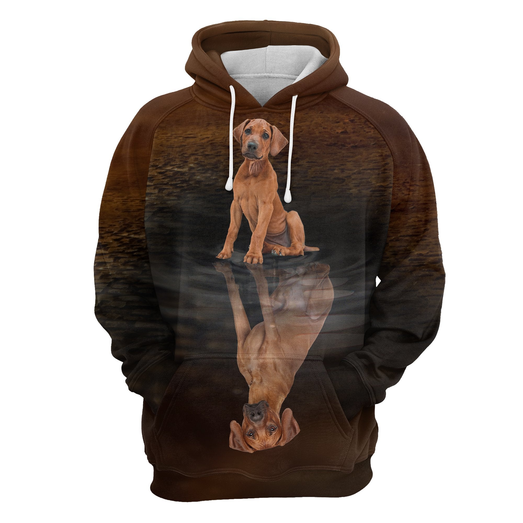 Cute Rhodesian Ridgeback Reflection All Over Hoodie