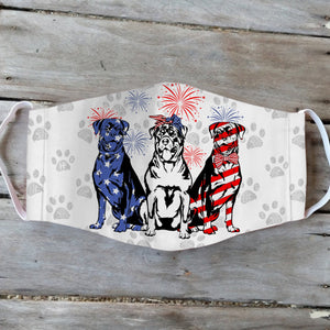 Rottweiler 4th Of July EZ01 1405 Face Mask