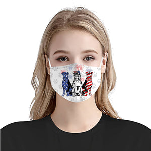 Rottweiler 4th Of July EZ01 1405 Face Mask