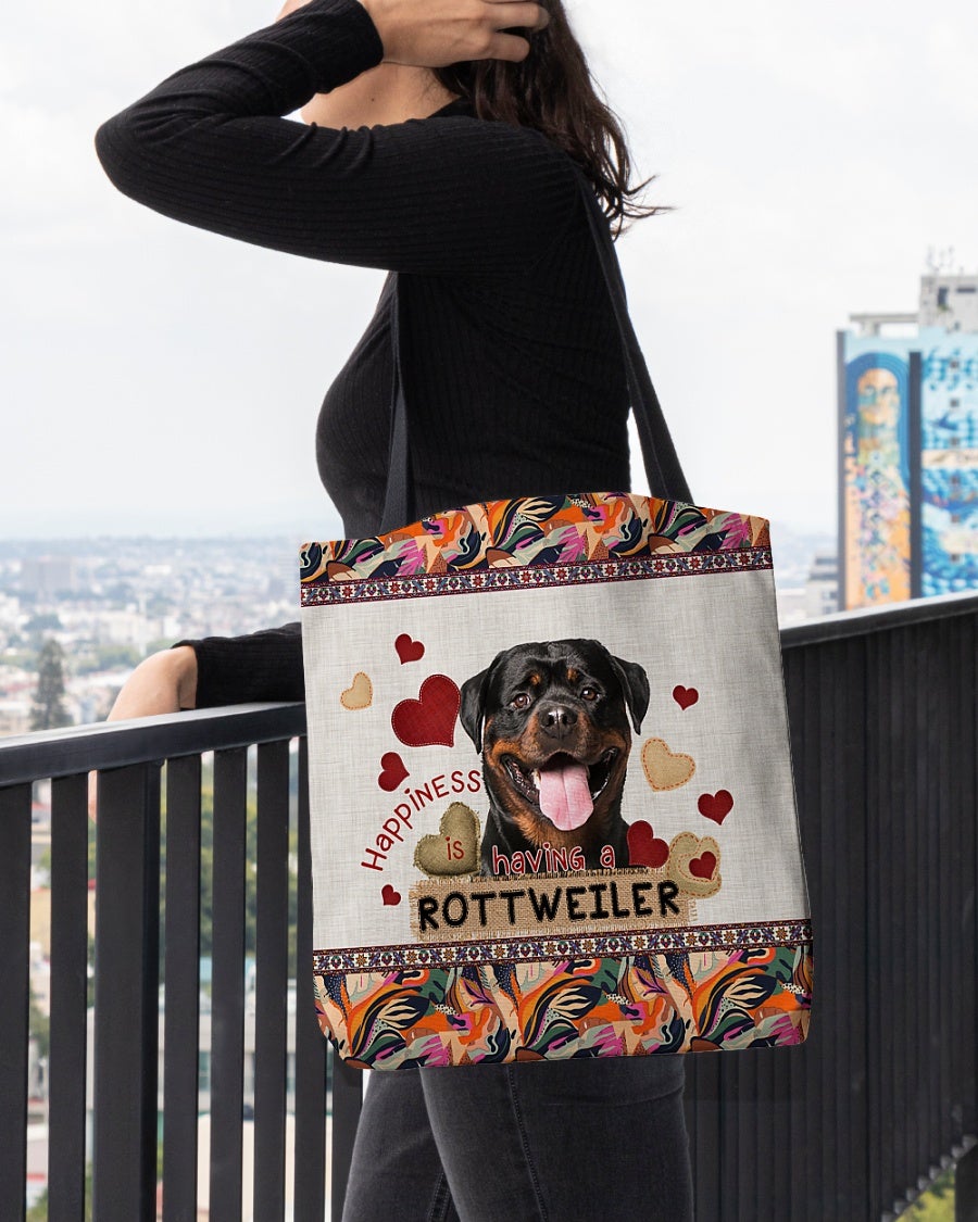 Happiness Is Having A ROTTWEILER 1-Cloth Tote Bag