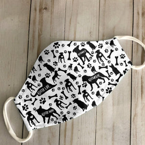 Rottweiler Black &amp; White Pattern EZ07 2707 Face Mask